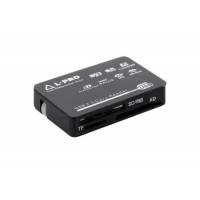 Карт-ридер L-PRO #1137 (microSD, SDHC, M2, MMC, XD, MS, MS Duo, RS-MMC, black, USB2.0)