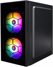 Корпус 1STPLAYER FIREBASE X1 (X1-BK-3F1) (без БП, mATX, USB3.0, 3x rainbow LED Fan, black)