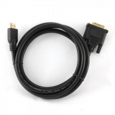 Кабель HDMI (m) - DVI (m) 3.0m (CC-HDMI-DVI-10, 4K, ver.2.0, с позолоченными контактами, экранированный, пакет, black) Cablexpert