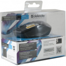 Мышь беспроводная Defender Magnifico MM-525 Nano (IR-лазерная, black, USB)