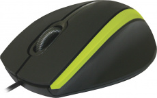 Мышь Defender MM-340 (USB, optical, 1000dpi, 1.35m, black-green)