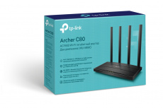 Роутер TP-LINK Archer C80 (1900Mbps, 2.4/5GHz, 4 ports, 1000Mbps, 4 внешние несъёмные антенны 5dBi, black)