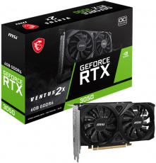 Видеокарта MSI GF RTX3050 OC 6Gb (RTX 3050 VENTUS 2X E 6G OC, 96bit, GDDR6, 2xHDMI+DP) RTL