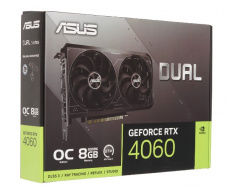 Видеокарта ASUS GF RTX4060 OC 8Gb (DUAL-RTX4060-O8G-V2, 128bit, GDDR6, HDMI+3xDP) RTL
