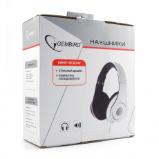 Наушники Gembird MHP-900W (накладные закрытые, без микрофона, 1.5m, white-black)