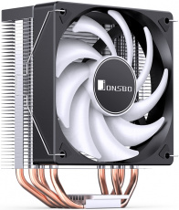 Вентилятор JONSBO CR-1000 E Color (1150/1151/1155/1156/1200/1700/1851, 120mm, Al, 600-1500rpm, 22-32dBa, 4 тепловые трубки, DTH, 4pin, PWM, rainbow LED, 140W, black) RTL
