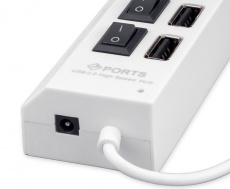 USB 2.0 HUB Gembird UHB-U2P7-01W (7 портов, активный, выключатели, white)