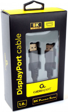 Кабель DisplayPort (m) - DisplayPort (m) 1.8m (CC-DP8K-6, 8K, ver.1.4, с позолоченными контактами, экранированный, black) Cablexpert