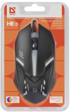 Мышь Defender HIT MB-550 (USB, optical, 1200dpi, подсветка, 1.5m, black)