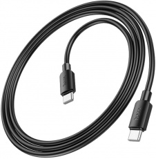 Кабель USB 2.0 Type-C - Type-C 1.0m (X96 Hyper, 3A, 60W, быстрая зарядка, black) hoco