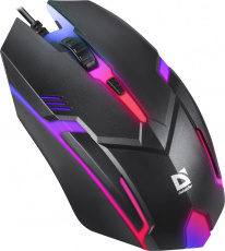 Мышь Defender Cyber MB-560L (USB, optical, 1600dpi, подсветка, 1.5m, black)