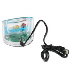 USB 2.0 HUB Neodrive NDHL 31 "Аквариум - подставка" (4 порта USB, blue)
