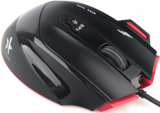 Мышь Гарнизон МИРФАК GM-790G (USB, optical, 3200dpi, игровая, подсветка, soft-touch, 1.5m, black-red)