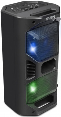 Колонка Sven PS-600 (50W, портативная, аккумулятор 4000mAh, Bluetooth v.5.0, микрофон, громкая связь, AUX, USB, MicroSD, FM, MP3, black)