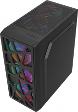 Корпус Formula Mana (без БП, ATX, USB3.0, 4x rainbow LED Fan, black)