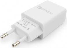 Адаптер питания скоростной Cablexpert MP3A-PC-16 (100-240V - USB, 5V-3А, 9V-2A, 12V-1.5A, 18W, быстрая зарядка, QC3.0, white)