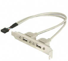 Планка портов 2*USB2.0 на заднюю панель корпуса (CCUSBRECEPTACLE, 25cm) Cablexpert