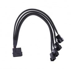 Разветвитель питания Molex (m) -> 4x Fan 2 pin (f) (0.2m, black)