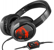 Наушники MSI Immers GH30 (полноразмерные закрытые, с микрофоном, регулятор, игровые, 1.5m, black)