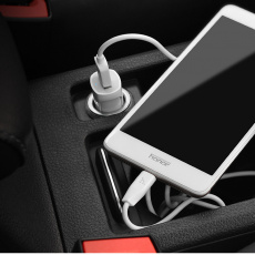 Зарядное устройство от прикуривателя hoco Z2 (12/24V - USB, 1.5А, кабель microUSB 1m, white)