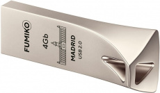 Флеш накопитель USB 2.0 4Gb FUMIKO MADRID (FMD-20, 28/19MB/s, silver)