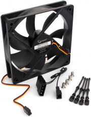 Вентилятор Gembird S12025H-3P4M (120x120x25mm, Hydro, 1550rpm, 22dBa, 3+4pin, black) OEM
