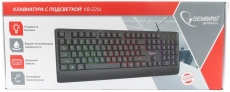 Клавиатура Gembird KB-220L (USB, радужная подсветка, black)