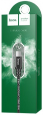 Кабель USB 2.0 Am - micro USB 1.0m (X14 Times Speed, 2A, нейлоновая оплётка, black) hoco