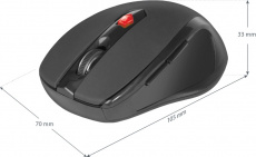 Мышь беспроводная Defender Ultra MM-315 (optical, 1600dpi, AA, soft-touch, black)