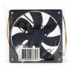 Вентилятор Gembird FANCASE3 (120x120x25mm, sleeve, 2000rpm, 36dBa, 3pin, black) OEM
