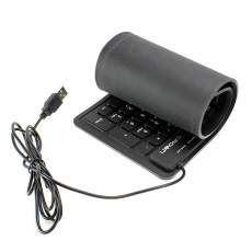 Клавиатура Crown CMK-6002 Silikon (USB, гибкая, водонепроницаемая, black)