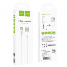 Кабель USB 2.0 Am - Lightning 1.0m (X43, 2.4A, быстрая зарядка, white) hoco