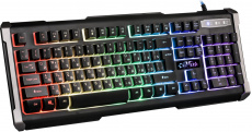 Клавиатура Defender Chimera GK-280DL (USB, мультимедийная, регулируемая подсветка, промо-код "Crossout", black)