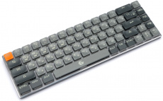 Клавиатура беспроводная Gembird KBW-7 (Bluetooth5.0 / 2.4GHz / USB Type-C 1.5m, механическая, OUTEMU BLUE Low Profile Switch, аккумулятор 1600mAh, регулируемая подсветка, grey)