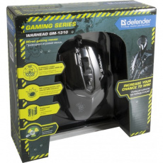 Мышь Defender Warhead GM-1310 (USB, optical, 3000dpi, игровая, black)