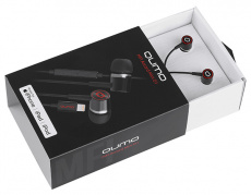 Гарнитура QUMO ACCORD Mini (D1) (затычки, для Apple Lightning 8pin, с микрофоном, 1.2m, black-red)