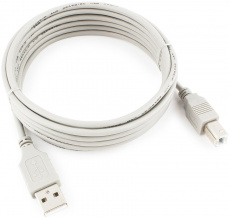 Кабель USB 2.0 Am - Bm 3.0m (CC-USB2-AMBM-10-N, медь, grey) Cablexpert