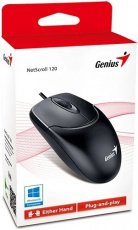 Мышь Genius NetScroll 120 V2 (USB, optical, 1000dpi, black)