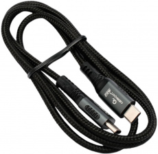 Кабель USB 2.0 Type-C - Type-C 1.0m (CCP-USB2.0-240W-1M, медь, 5A, 240W, нейлоновая оплётка, быстрая зарядка, QC4.0, PD3.1, black) Cablexpert