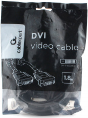 Кабель DVI (m) - DVI (m) 1.8m (CC-DVI2L-BK-6, dual link, 2 ферритовых фильтра, экранированный, black) Cablexpert