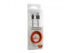 Кабель USB 2.0 Am - micro USB 1.0m (CCB-mUSBgy1m, мультиразъём, армированная оплетка, блистер, grey-silver) Cablexpert