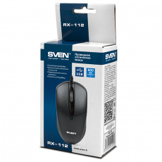 Мышь Sven RX-112 (USB, optical, 1000dpi, 1.5m, black)