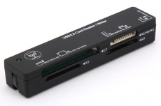 Картридер Konoos (UK-25, SDHC, microSD, M2, MS, MD, CF, xD, MMC, black, USB 2.0)