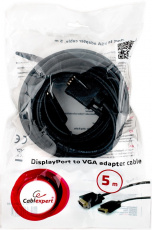 Кабель DisplayPort (m) => VGA (m) 5.0m (CCP-DPM-VGAM-5, ver.1.1, black) Cablexpert
