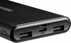 Внешний аккумулятор Canyon CNE-CPB1006B (литий-полимерный, 10000mAh, 2*USB 2.1A (max), вход 2A, black)