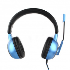 Наушники Gembird MHS-G55 (накладные закрытые, с микрофоном, регулятор, 2.5m, blue)