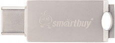 Флеш накопитель USB 2.0 8Gb Smartbuy MC25 (SB8GBMC25, USB Type A + USB Type-C, OTG, silver)