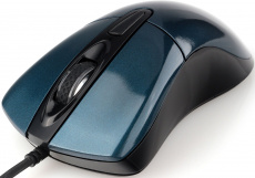 Мышь Gembird MOP-415-B (USB, optical, 2400dpi, 1.4m, black-blue)