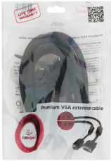 Кабель SVGA Pro 15m/15f 1.8m (CC-PPVGAX-6B, удлинительный, 2 ферритовых фильтра, black) Cablexpert