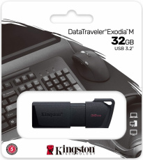 Флеш накопитель USB 3.2 32Gb Kingston DT Exodia M (DTXM/32GB, black)